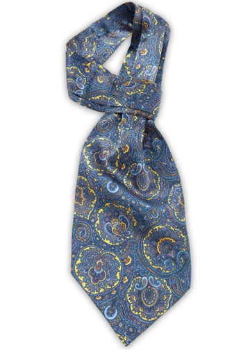 Cravata Ascot Multicolor Matase Fina